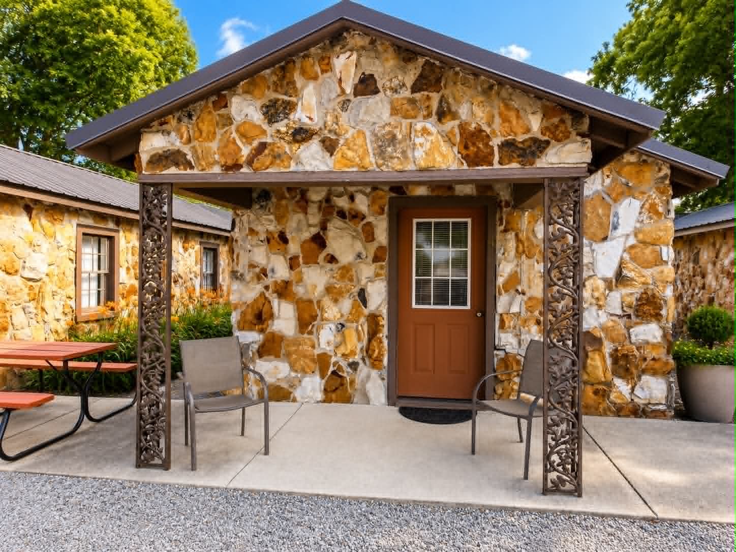 Standard Cabin exterior stone facade