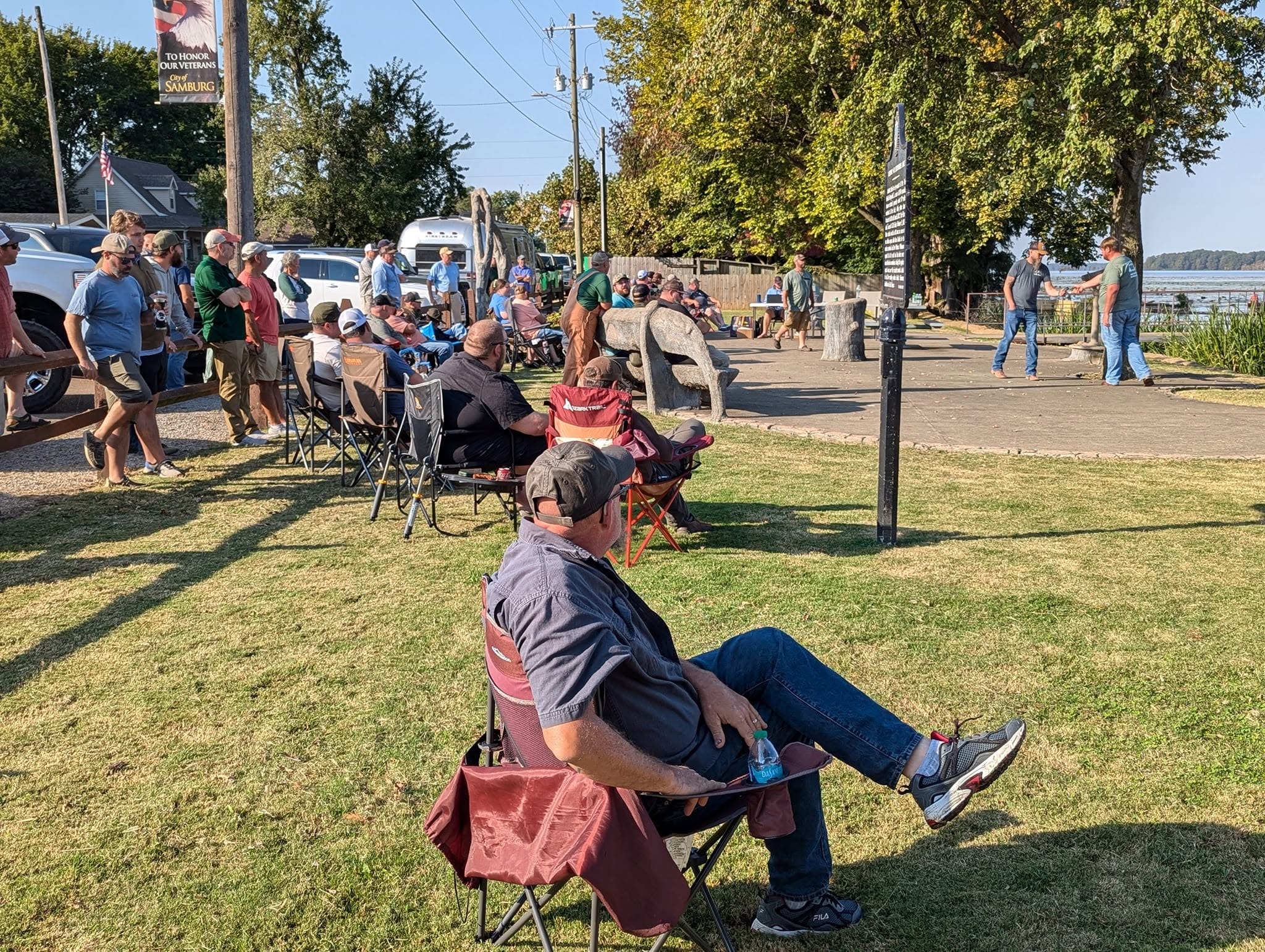 Community gathering at the Callmakers waterfront event