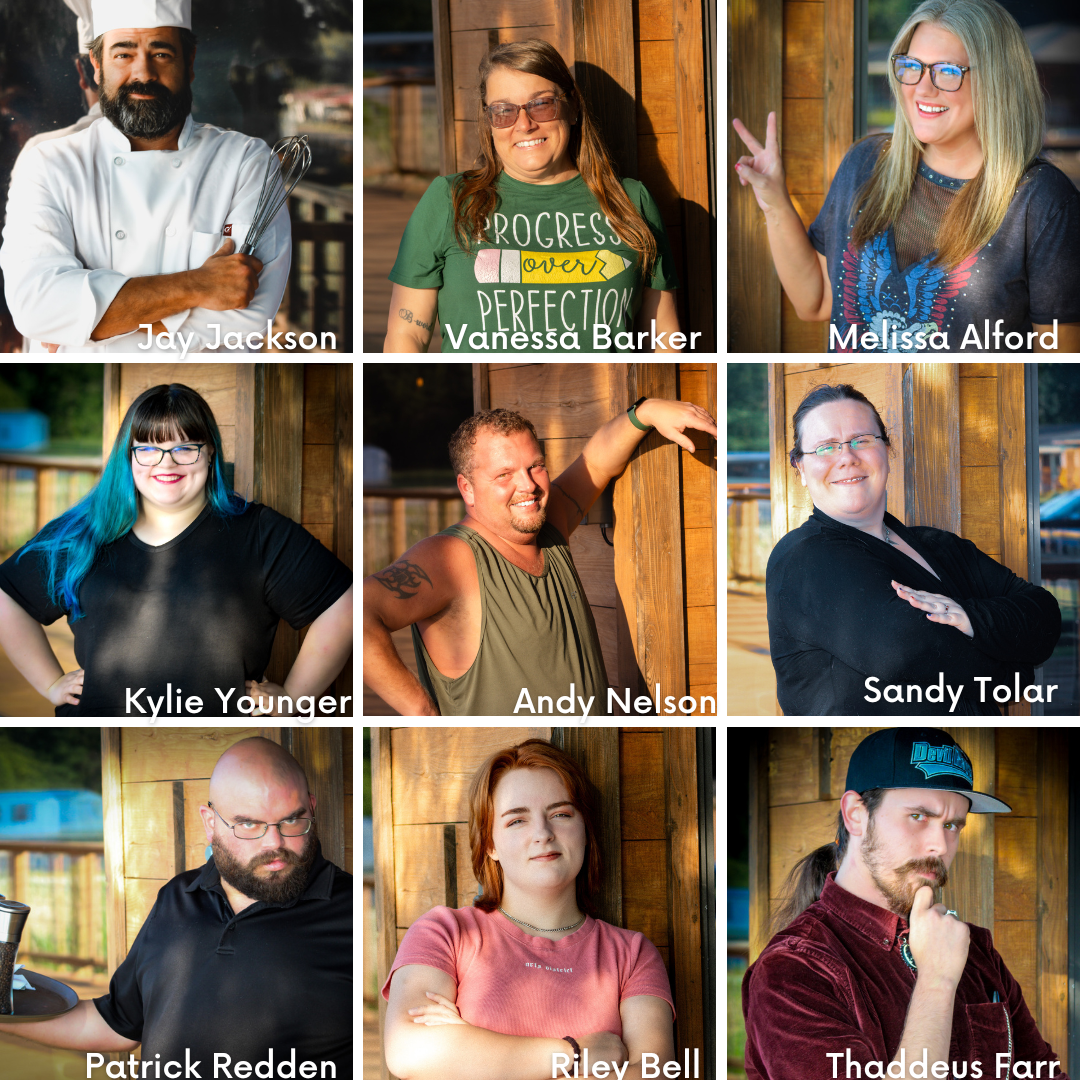 Café Murder cast members — the suspects of the evening