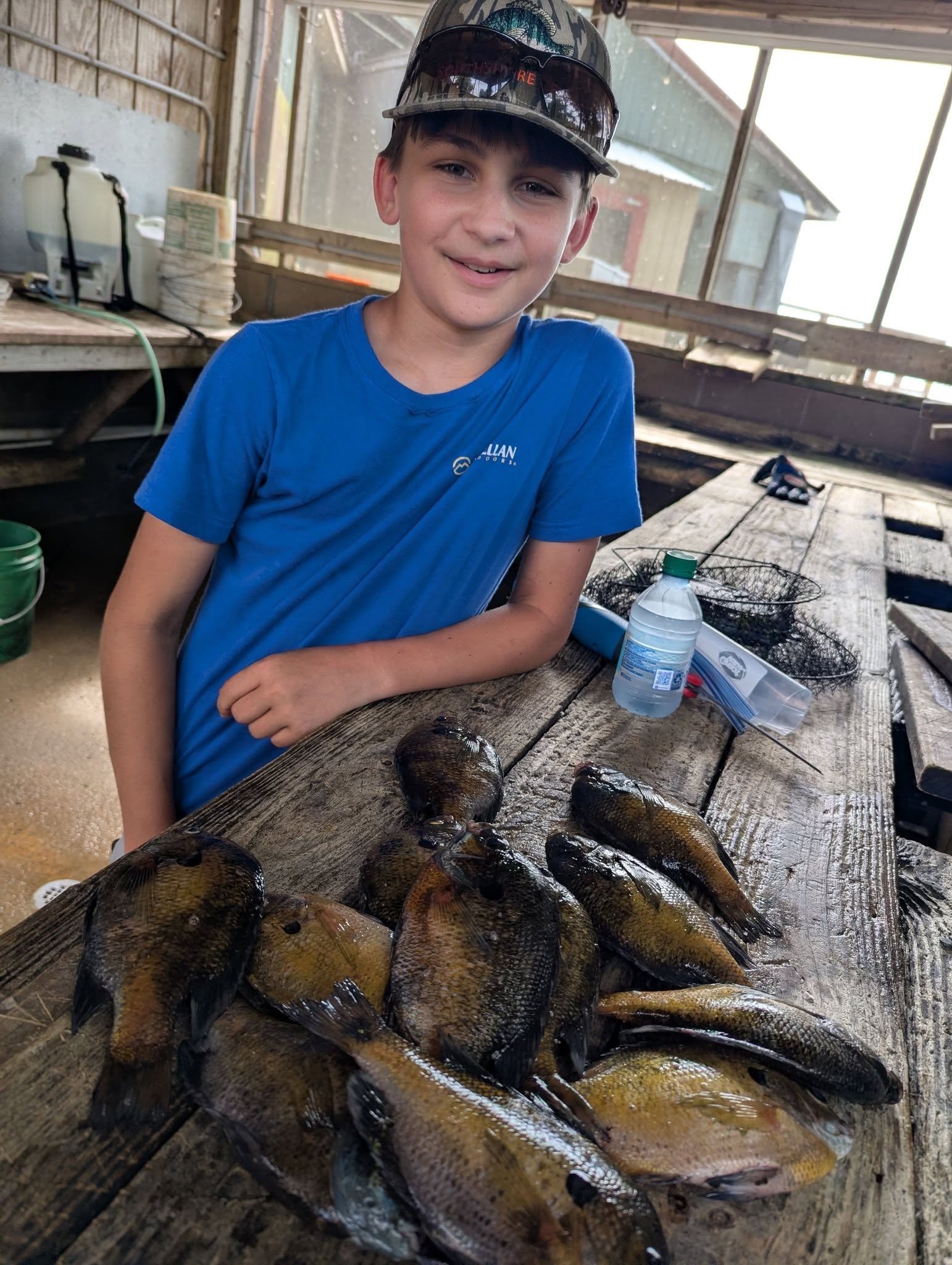 Young angler proud of his catch
