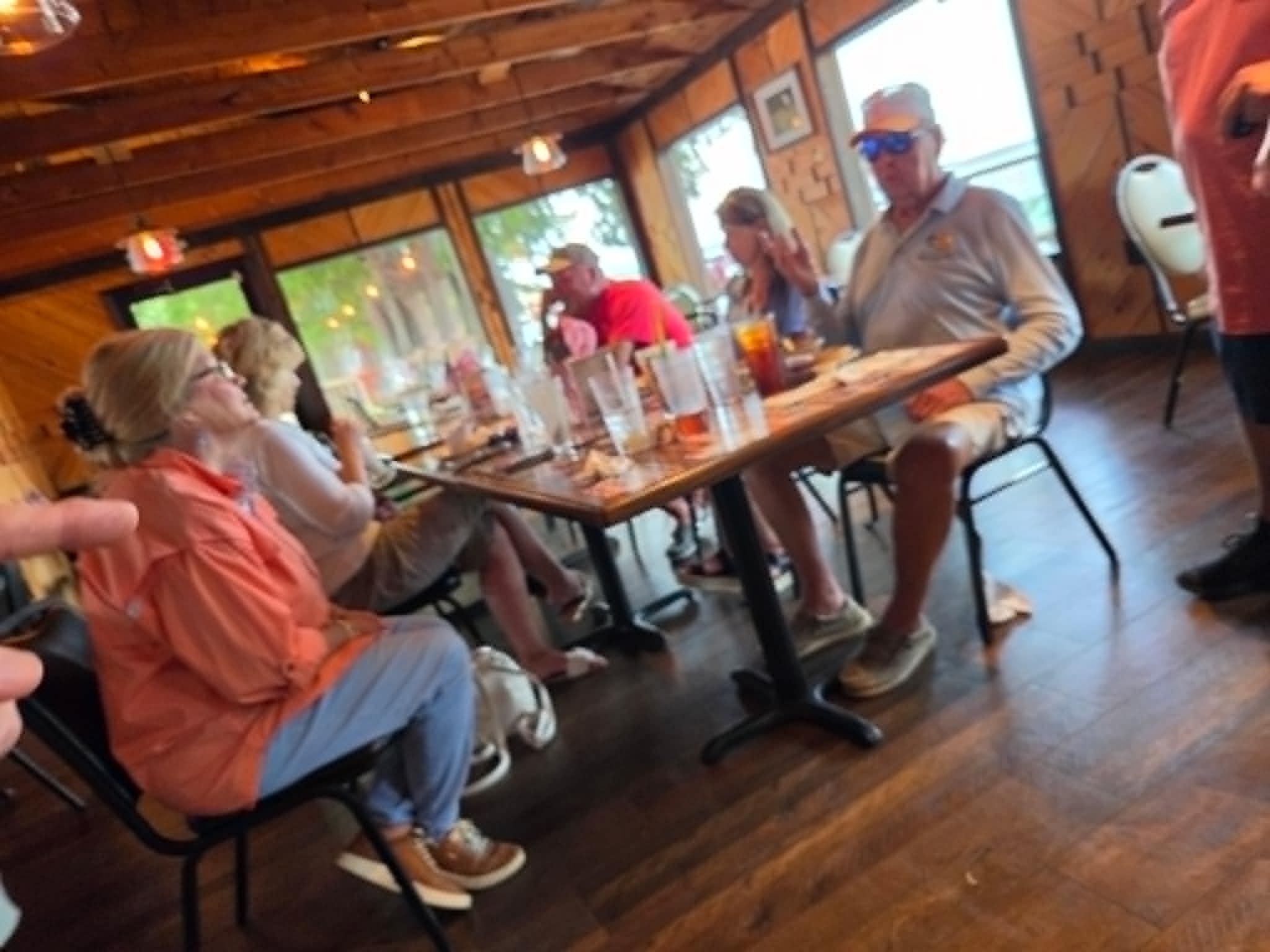 Lively crowd dining inside The Boat House Restaurant on Reelfoot Lake